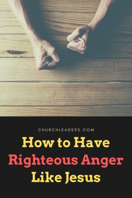 How To Have Righteous Anger Like Jesus