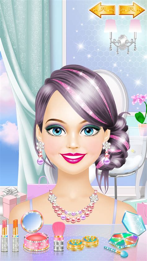 Fashion Girl Makeover Spa Makeup And Dress Up Game For Kids Amazon