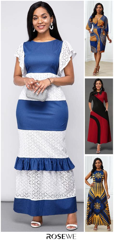 Rosewe Best Dresses For You😘😘 Latest African Fashion Dresses African Print Fashion Dresses