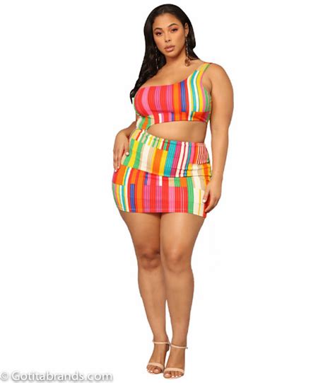multicolor mini outfit stripe hollow out oblique shoulder package hips mini dress gotita brands