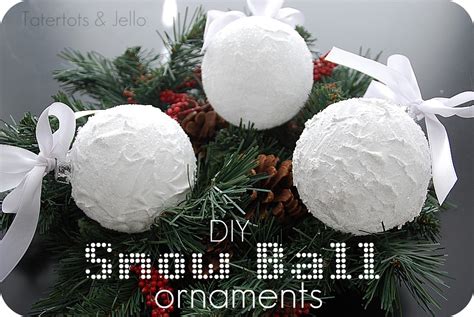 Snow Ball Ornaments Homemade Christmas Decor The Scrap Shoppe