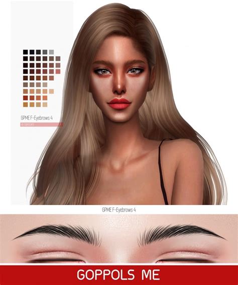 Gpme F Eyebrows 4 At Goppols Me Sims 4 Updates