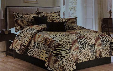 Legacy Decor 7 Pc Multi Animal Print Black Brown Tan Microfur