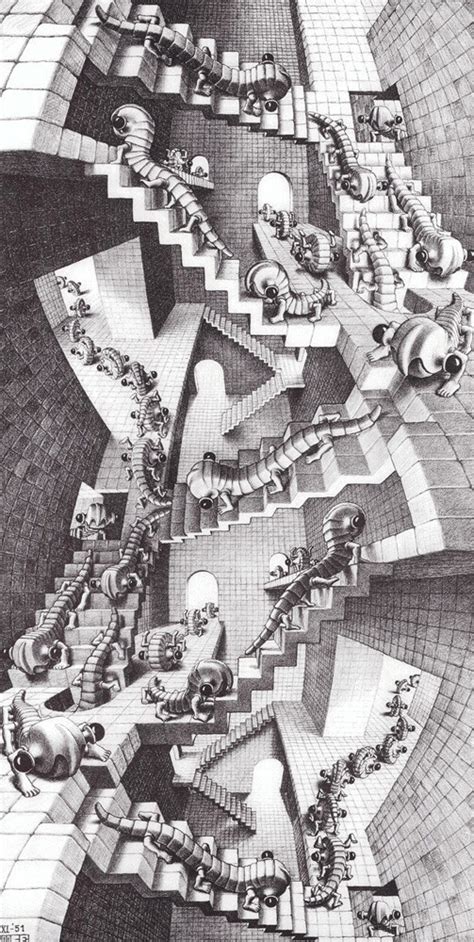 House Of Stairs Art Print By M C Escher King McGaw