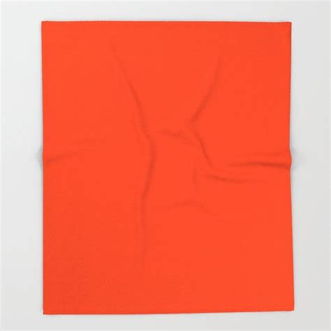 Buy Bright Fluorescent Neon Orange Throw Blanket By Podartist