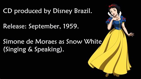Snow White A Smile And A Song Brazilian 1959 Cd Version Youtube