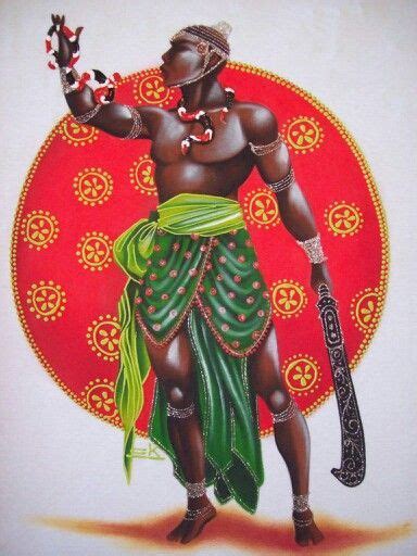 Ogunogum Lord Of Iron With Machete Obeyed By Serpents By Claudia