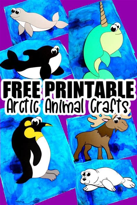 Free Printable Arctic Animal Crafts For Kids Simple Mom Project