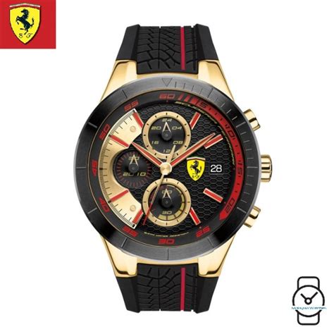 100 Original Scuderia Ferrari Mens 0830298 Chronograph Watch Black