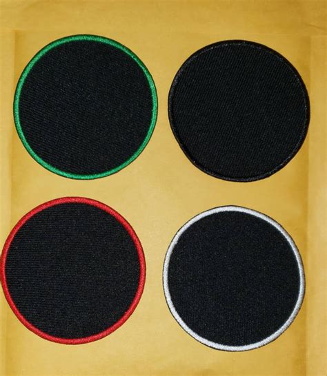 Black Round Blank Patch Sublimation Patch Patches Blank Etsy
