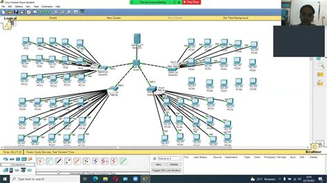 Simulasi Pembuatan Warnet Menggunakan 60 Pc Client Di Cisco Packet