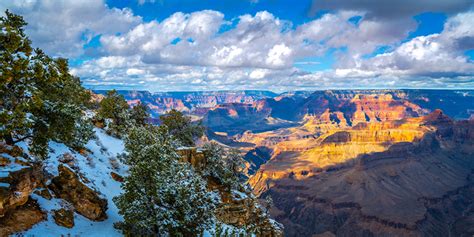 Pictures Nature Grand Canyon Park Usa Arizona Clouds Panorama Parks