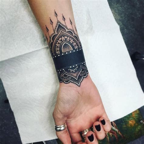 99 Lotus Flower Mandala Wrist Tattoo Cover Up