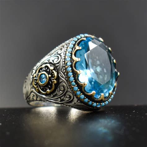 Bluestone Handmade 925 Sterling Silver Ring