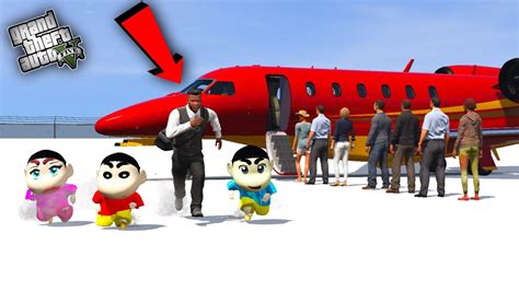 Gta 5 Franklin First Flight Experience With Shinchan And Pinchan In Gta