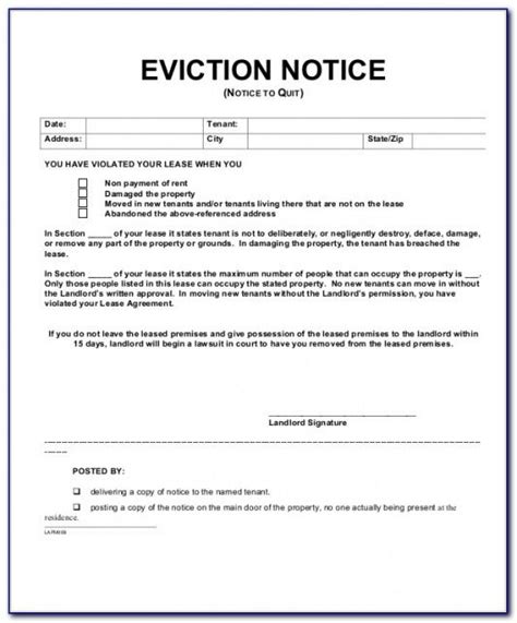 Printable Lodger Eviction Notice Template Pdf Posted By Archie Fraser Lodger Eviction Notice