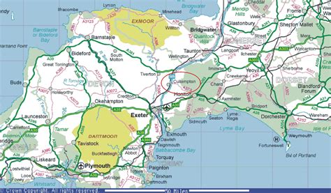 Devon Map Detailed GOOGLESAND