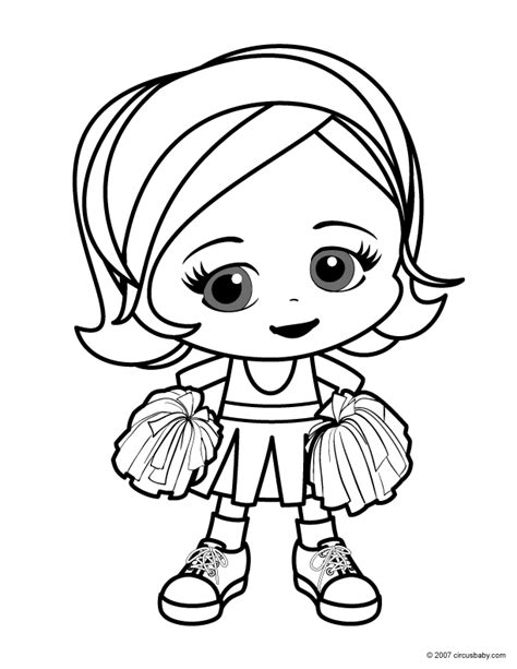 Cheerleader Coloring Pages Books 100 FREE And Printable