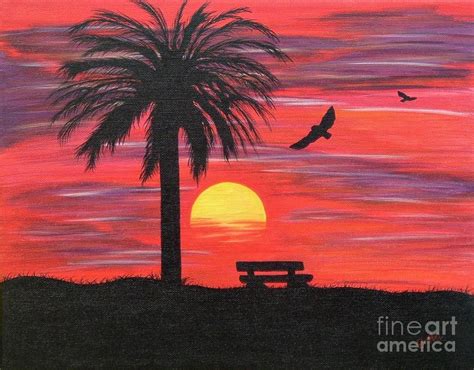 Find images and videos about summer, sun and sunset on we butterfly sunset silhouette painting on mercari. Sunset Silhouette Painting by JoNeL Art