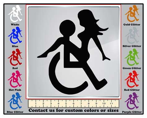 Decaldoggy Wheelchair Sex Handicap Accessible Vinyl Decal Car Wall