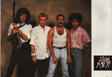 The third member and bass guitarist was john deacon, who retired in 1997; QUEEN: Signed colour programme by all four members of the Br