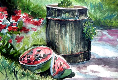 Summer Watercolor Painting By Mindy Newman