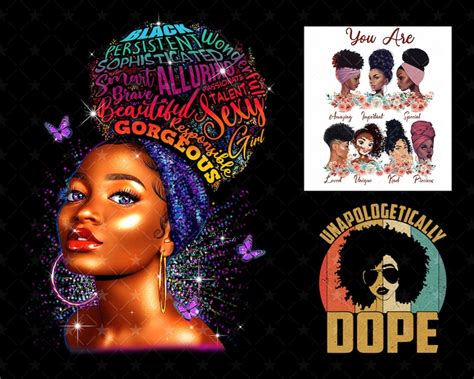 Afro Women Png You Are Amazing Black Women Png Black Queen Etsy