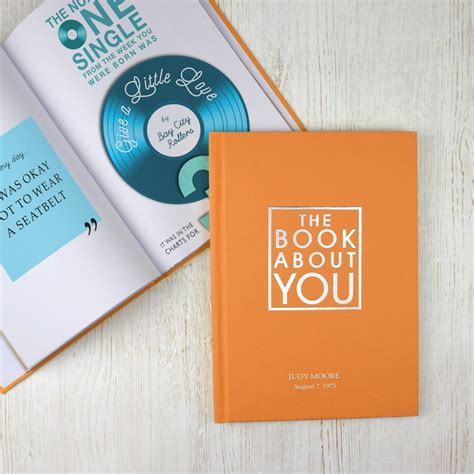 Personalised The Book About You Orange Hardback Love My Ts