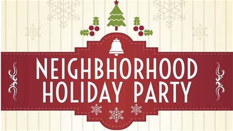 neighborhood holiday party