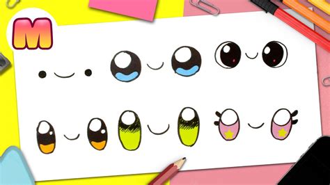 Como Dibujar Ojos Kawaii ️ 6 Ojos Fáciles ️ Dibujar Un Ojo Nunca Ha
