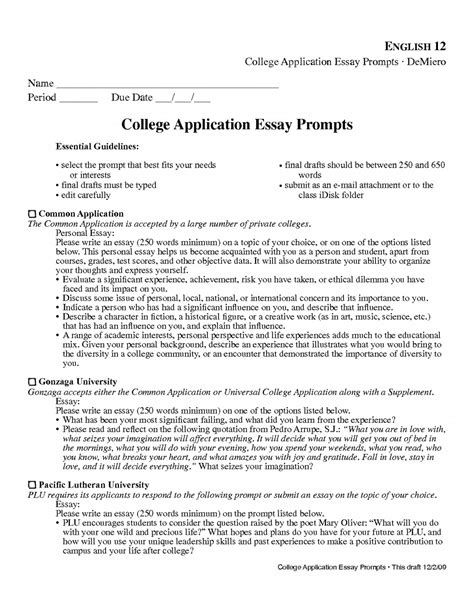 Some students have a background, identity, interest, or talent that is so meaningful they believe their application would be incomplete without it… 009 Common Application Essay Topics Example College ...