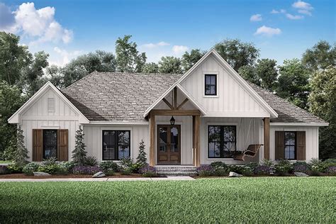 Knee walls rising up to an 8 ft. Modern Farmhouse Plan: 2,201 Square Feet, 3 Bedrooms, 2.5 ...