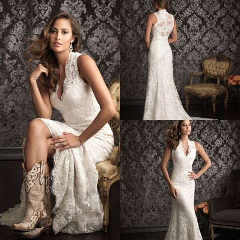 A rustic themed wedding would not be complete without a country wedding dress. 2015 Spanish Lace Wedding Dresses Country Western Vestidos ...