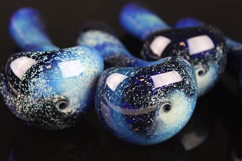 Galaxy Glass Pipe Cobalt Space Pipe Nebula Fumed Glass Pipe Heady H
