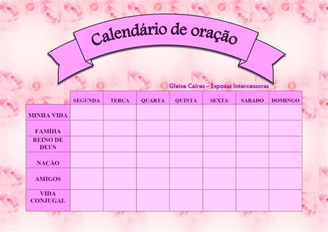 Plano De Oração Semanal