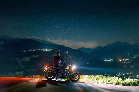 Man Siting On Motorcycle At Night • Wallpaper For You Hd Wallpaper For