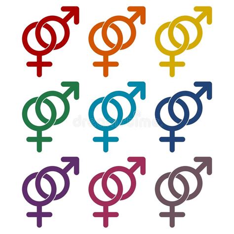 Male And Female Sex Symbol Set Stock Vector Illustration Of Masculine
