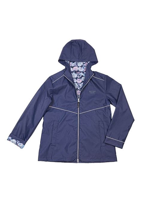 Simply Southern Youth Rain Jacket For Girls In Blue Pp 0123 Yth Rain