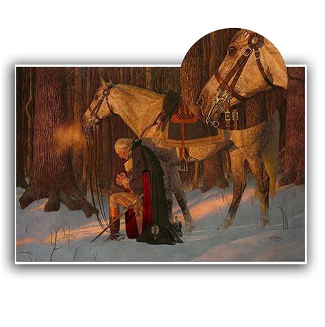 The Artwork Is Titled George Washington Prayer At Valley Forge Print