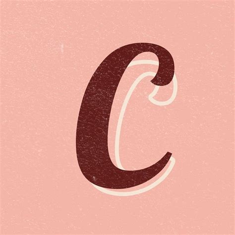 Alphabet Letter C Vintage Handwriting Cursive Font Psd Free Image By