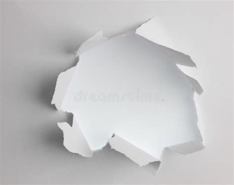 Hole In Paper Stock Photo Image Of Break Abstract 153690454