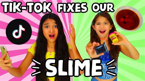 Tik Tok Fixes Our Slime Challengejasmine And Bella Youtube
