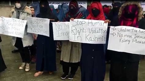 Kabul Afghan Women Stage Rally To Express Solidarity With Kashmiris