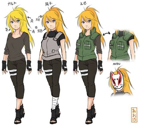 An Anime Character With Blonde Hair Wearing Black Pants And Green