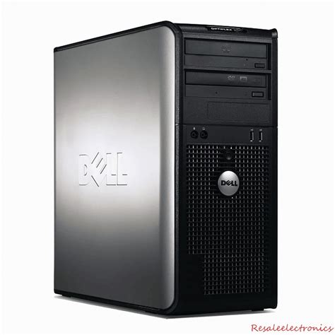 Dell Core 2 Duo Tower Windows 7 Desktop Computer Pc 4gb