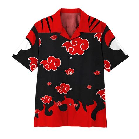 3d Anime Naruto Shippuden Modern Akatsuki Custom Hawaiian Aloha Shirt 1