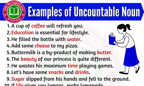 20 Examples Of Uncountable Noun Are In Sentences