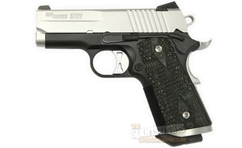 Sig Sauer 1911 Ultra 45 Acp Compact Centerfire Pistol With G 10 Grips