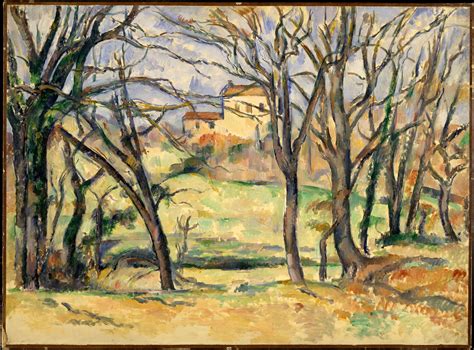 Paul Cézanne Trees And Houses Near The Jas De Bouffan The
