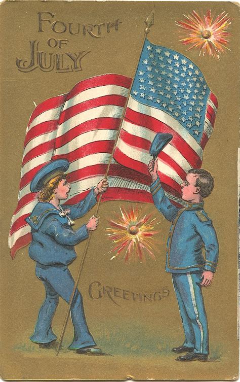 Lot Vintage Rare Early American Postcard 4th Of July